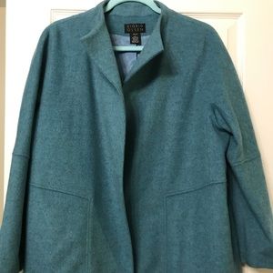 Sigrid Olsen aqua color coat